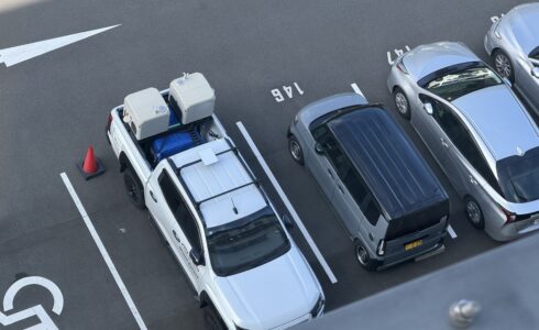 ESR横浜幸浦に配置した高機動型ドローンポーター（三菱トライトン）