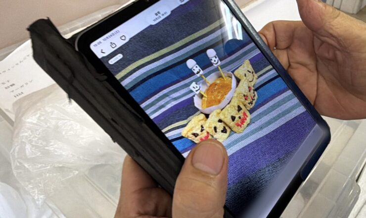 iPadに表示されたハロウィンのお菓子